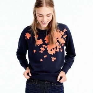 J Crew floral embroidered sweatshirt XL